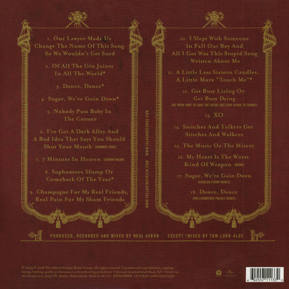Fall Out Boy / From Under The Cork Tree (2LP)