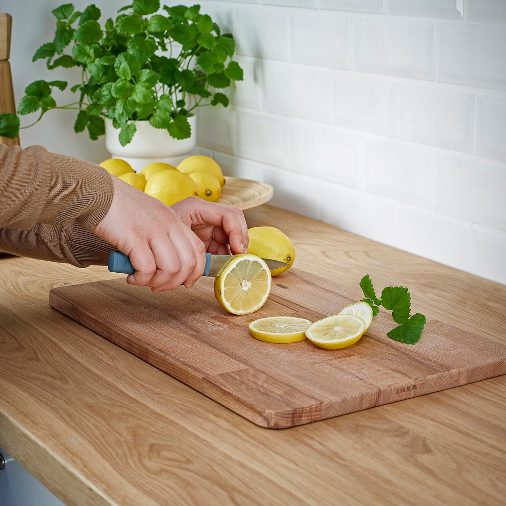 IKEA TIGERBARB  (ИКЕА ТИГЕРБАРБ)  -  Набор ножей, 3 шт. - серо-бирюзовый