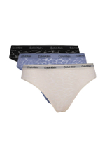 Кружевное трусики-бразилианки 3 шт. Calvin Klein Underwear - черный(000QD5225E)