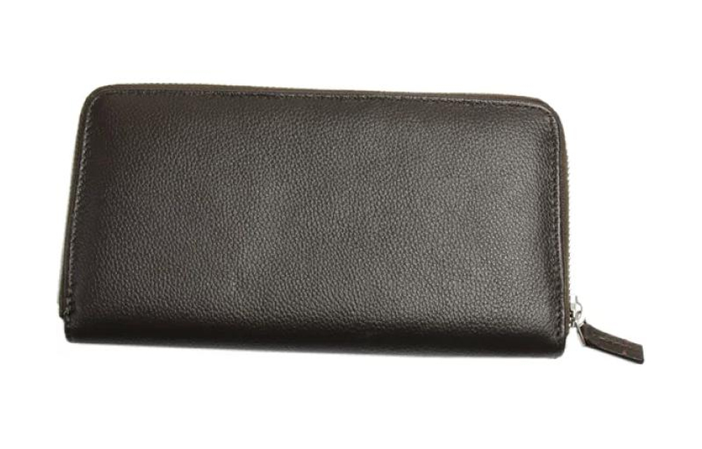 CALVIN KLEIN Cow Leather Clutch Wallet Men"s Brown