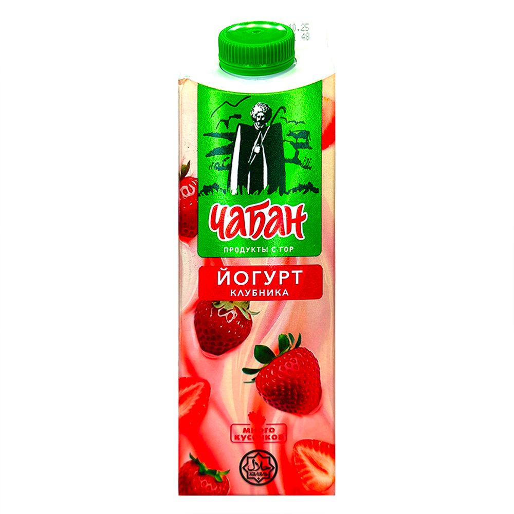 Йогурт Чабан Клубника 1,6% 870г п/пак