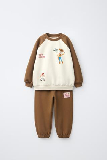 ZARA КОМПЛЕКТ С СВИТШОТОМ И ДЖОГГЕРАМИ TOY STORY © DISNEY PIXAR, КОРИЧНЕВЫЙ