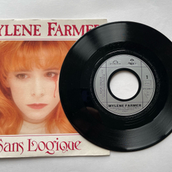Винтажная виниловая пластинка LP Mylene Farmer, Sans Logique (Франция 1989) 7 дюймов маленькая пластника