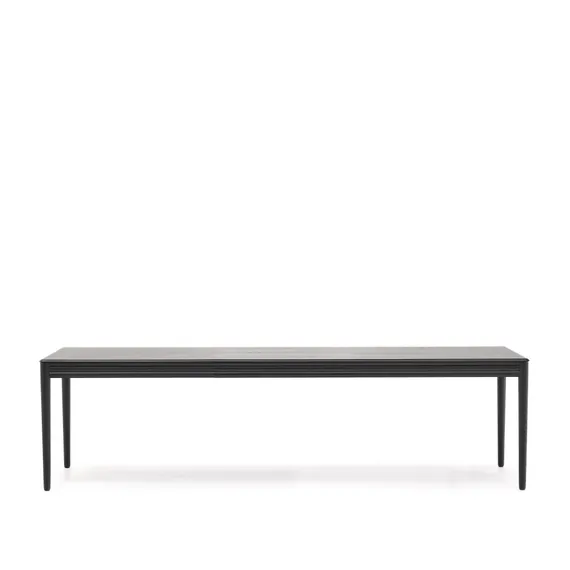 Раздвижной стол Lenon 200-280x90 см, черный массив дуба