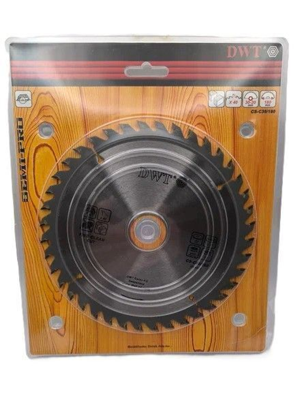 Пильный диск по дереву 180x30/20мм, 40Т DWT CS-C30/180