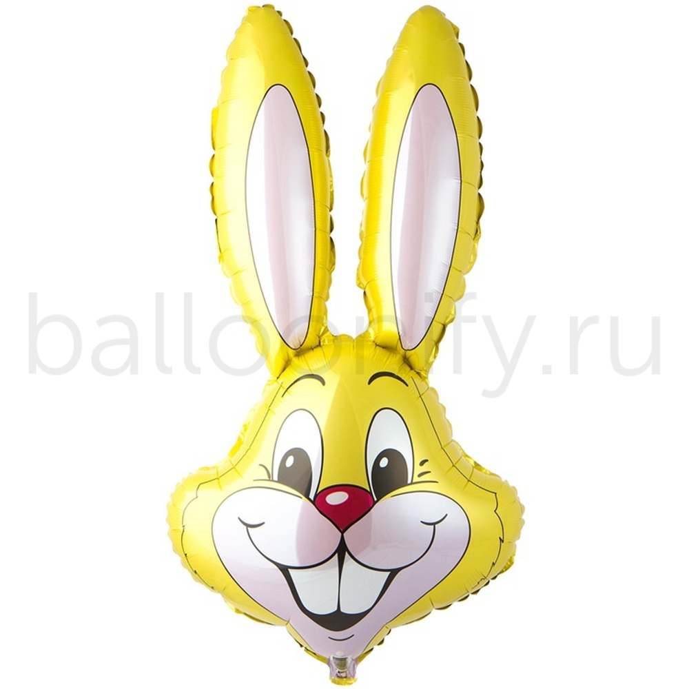 Шар (35''/89 см) Фигура, Заяц, Желтый, 1 шт.