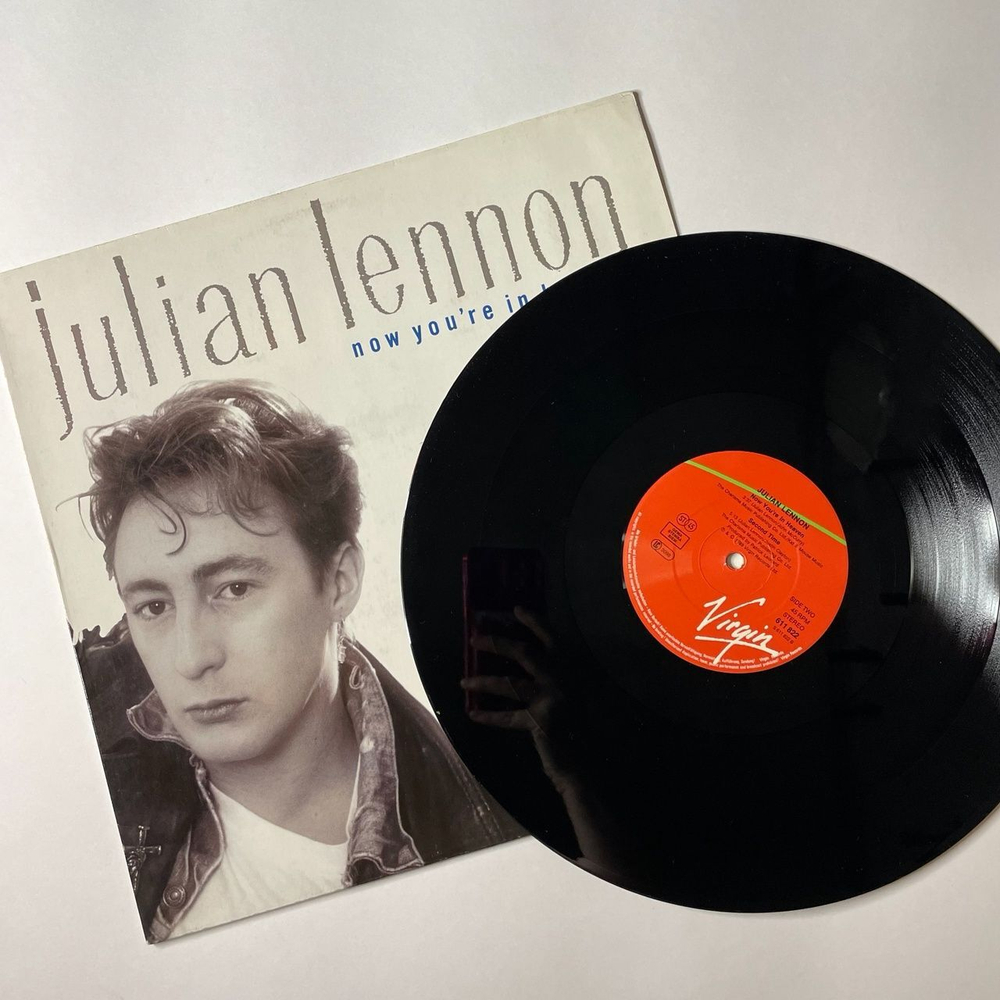 Винтажная виниловая пластинка LP Julian Lennon Now You're In Heaven (Germany 1989) Maxi Single 45 RPM