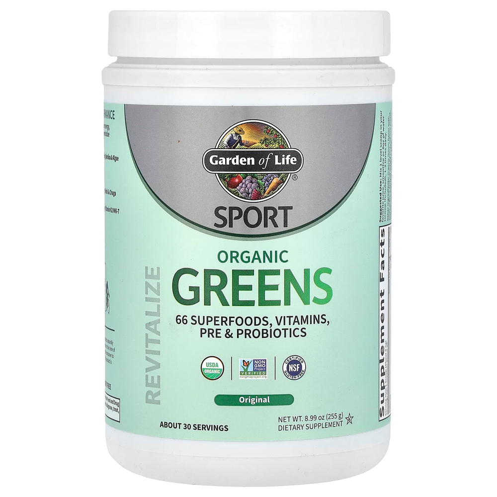 Garden of Life, Sport, органическая зелень, оригинальная, 255 г (8,99 унции)