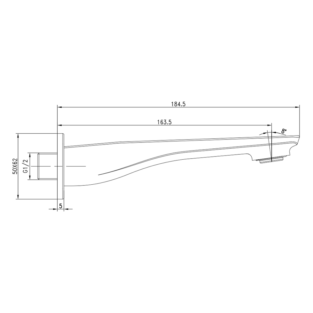 Излив для ванны Lemark LM5981CW встраиваемый