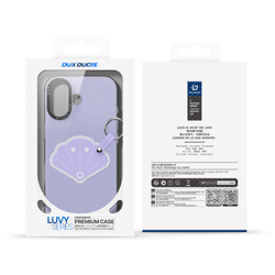 Чехол фиолетового цвета (Shell Edition) для iPhone 17, серия Luvy Series Case (со съемным ремешком) от Dux Ducis