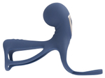 Синяя вибронасадка на пенис Vibrating Cock Sleeve with Ball Ring (Цвет: синий)