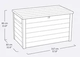 Keter Сундук Онтарио 850 л. (Ontario Storage box) коричневый — фото 5