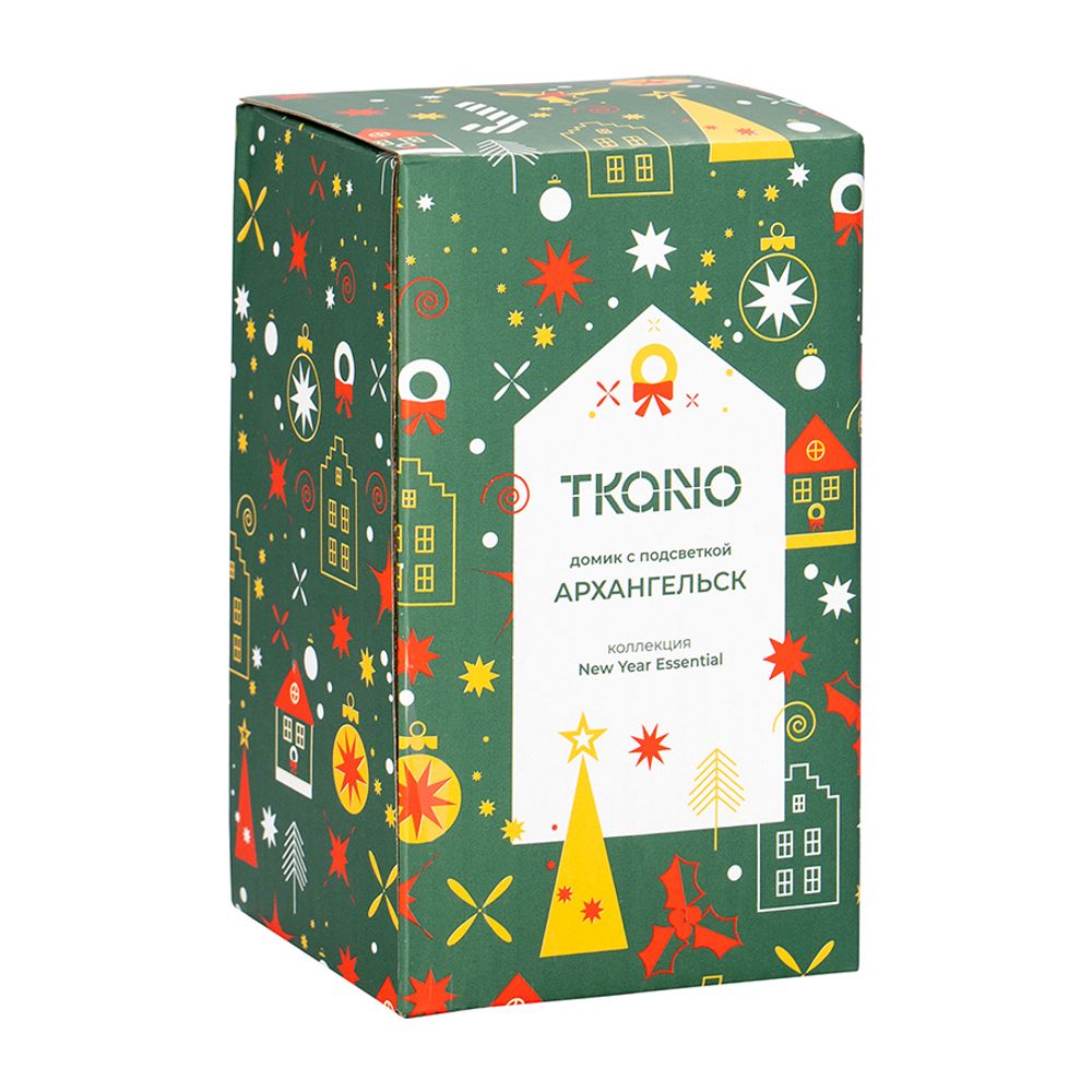 Домик с подсветкой Архангельск из коллекции New Year Essential, 11,8 см