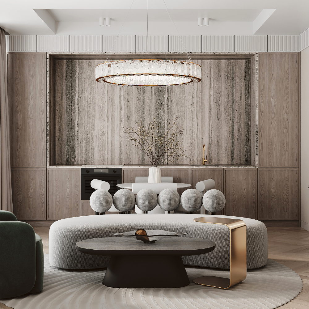 Подвесная светодиодная люстра Maytoni Castello MOD336PL-L170G3K