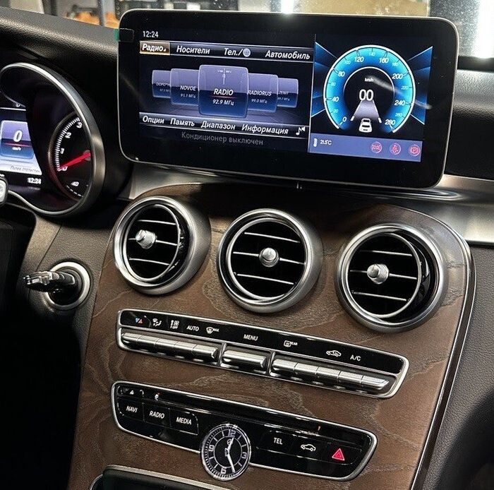 Магнитола для Mercedes-Benz GLC (X253) 2015-2018 NTG 5.0/5.1 - Parafar PF6118A138/128GLC монитор 10.25" на Android 13, Быстрая, CarPlay, 4G SIM-слот