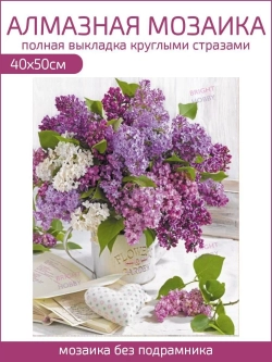Алмазная мозаика 40*50 без подрамника