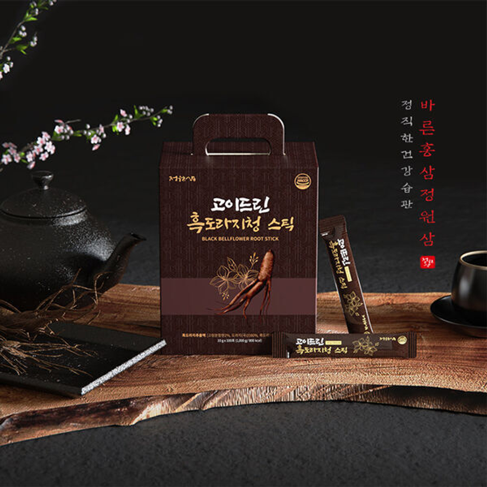 (Набор) Экстракт корня черного колокольчика Jungwonsam Black Bellflower Root Stick, 10гр *100шт