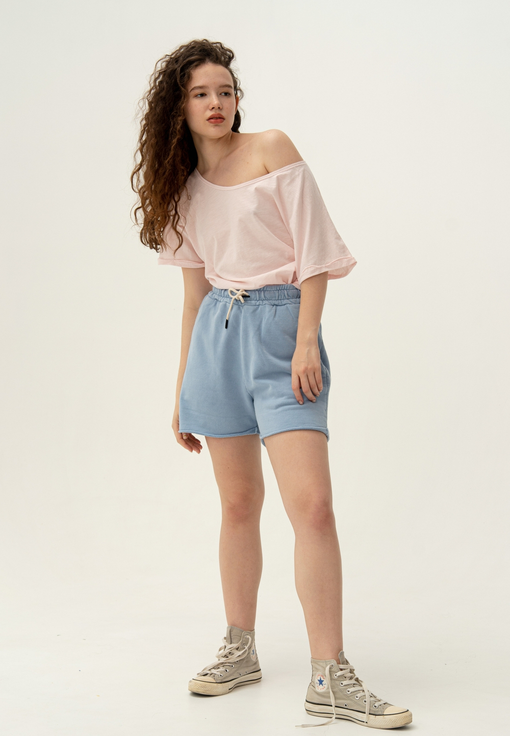 Футболка оверсайз Bowery NYC Slub Lady Pink