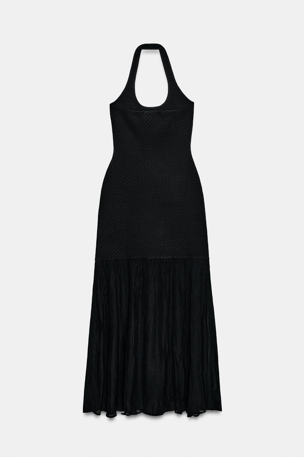 КОМБИНИРОВАННОЕ ТРИКОТАЖНОЕ ПЛАТЬЕ С ХАЛТЕРОМ — ZARA