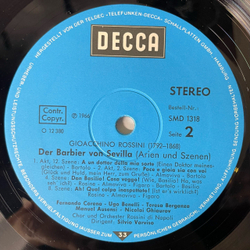 Винтажная виниловая пластинка LP Gioacchino Rossini, Teresa Berganza, Fernando Corena, Nicolai Ghiaurov, Севильский Цирюльник Опера, Der Barbier Von Sevilla (Германия 1975)