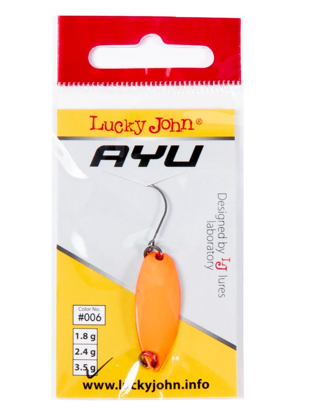 Блесна колеблющаяся Lucky John TR AYU длина 29мм/2.4г 006
