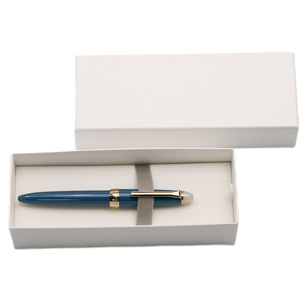 Ручка перьевая Sailor Shikiori Tsukuyono Minamo "Shimoyo" Light Blue Gold IP (11-0558-204) 3