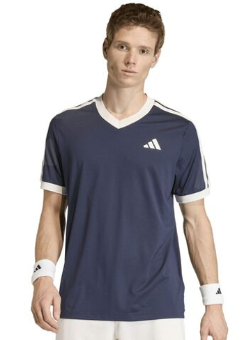 Мужская теннисная футболка Adidas Classics - dark blue/chalk white