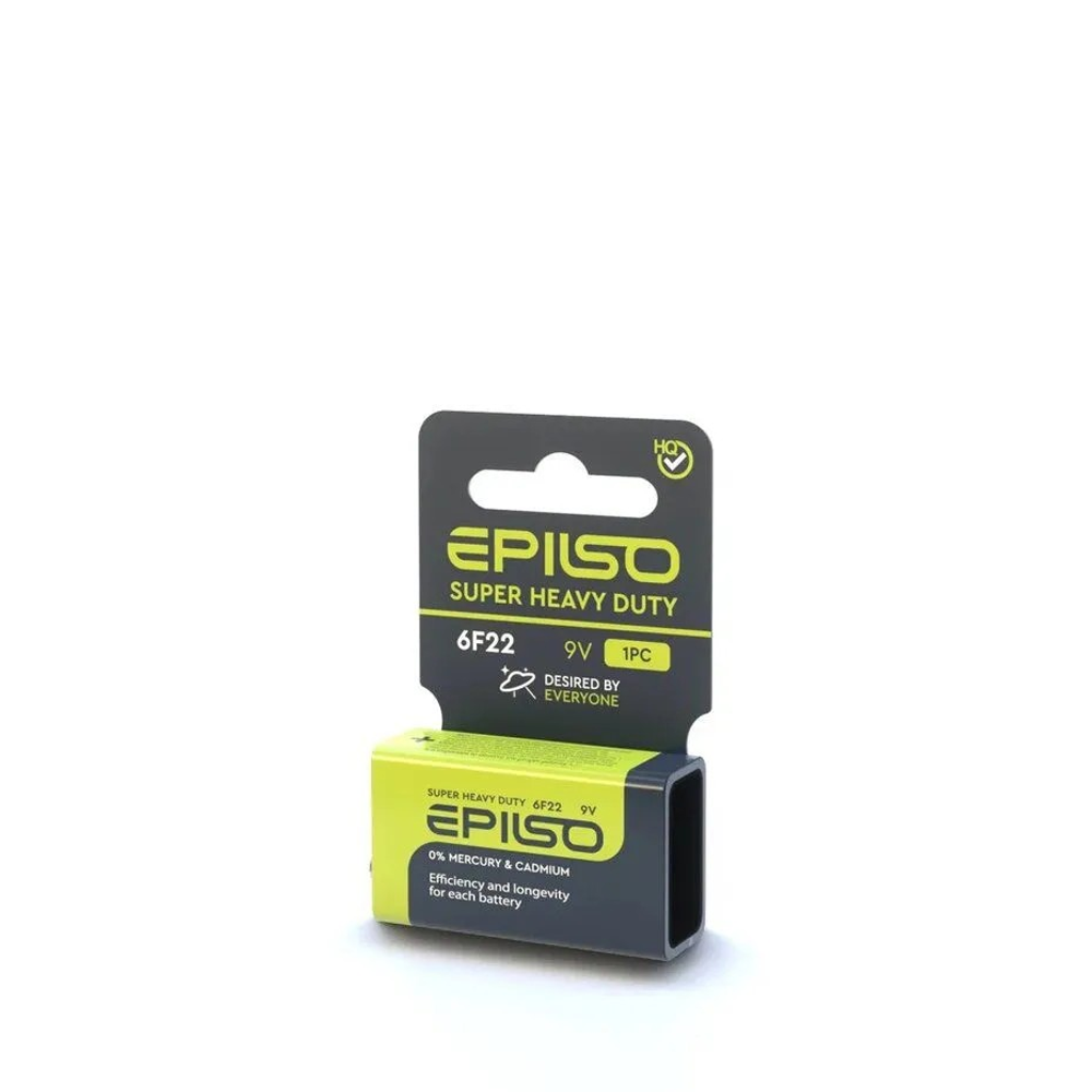 Батарейка Крона Epilso (солевая, 6F22)