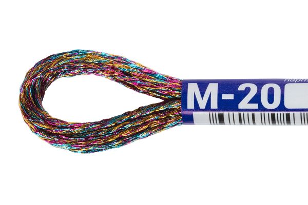 Мулине Gamma металлик, цв.М-20 меланж, 12 мотков по 8 метров