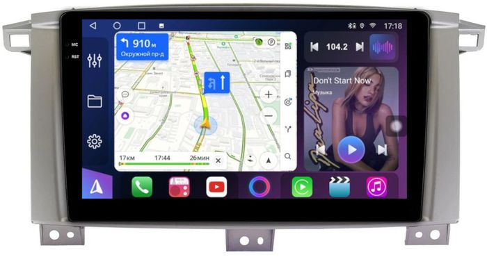 Магнитола для Toyota Land Cruiser 105 1998-2007 - FarCar BM457/1234M-2K монитор 9.5" 2K QLED на Android 14, Быстрая, CarPlay, 4G SIM-слот