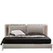 Кровать Tatlin Soft 180х200 см, серая экокожа и рогожка
