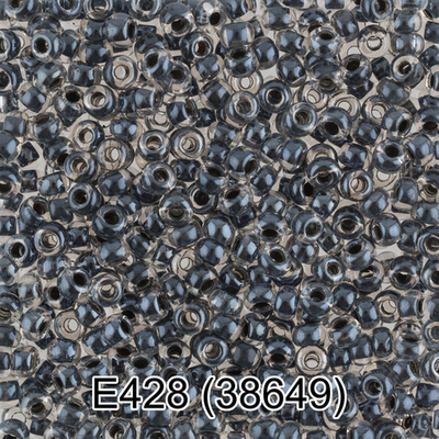 Бисер Чехия "GAMMA" круглый 5 10/0 2.3 мм E428 т.серый ( 38649 )