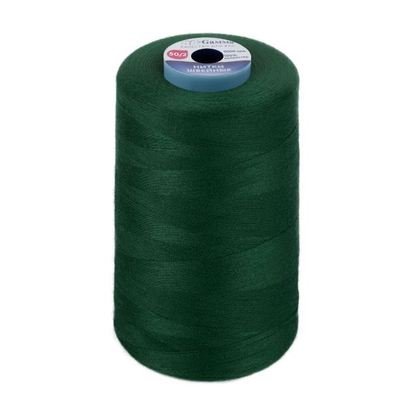Нитки универсальные Gamma 50/2, 4570 м (5000 ярд) / 1 кат., 225 т.зеленый
