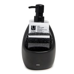 Диспенсер для мыла с подставкой для губки joey, 590 мл, черный
