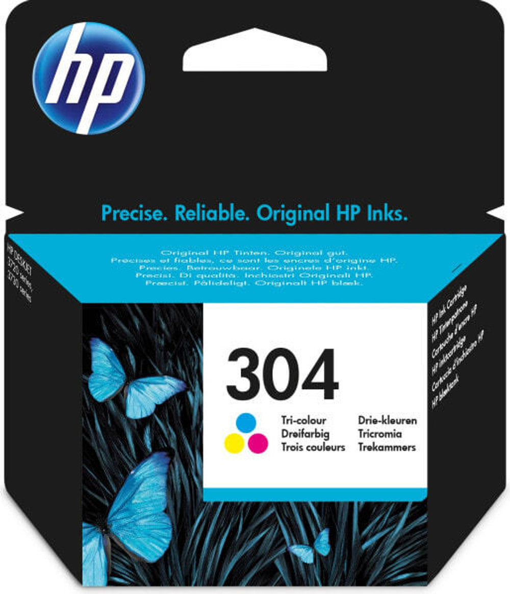 Картридж струйный Голубой, Пурпурный, Желтый 1 шт HP 304 N9K05AE