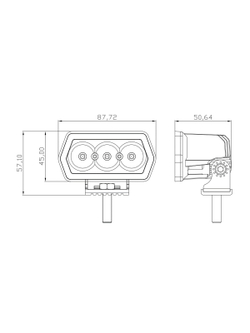 Светодиодная фара дальнего света РИФ 89 мм 15W LED