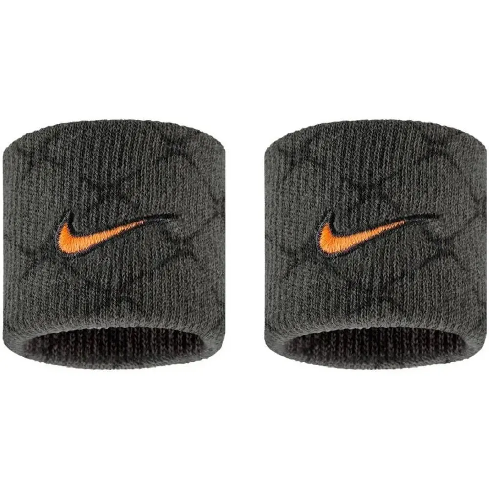 Напульсник теннисный Nike Swoosh 2P - anthracite/black/total orange