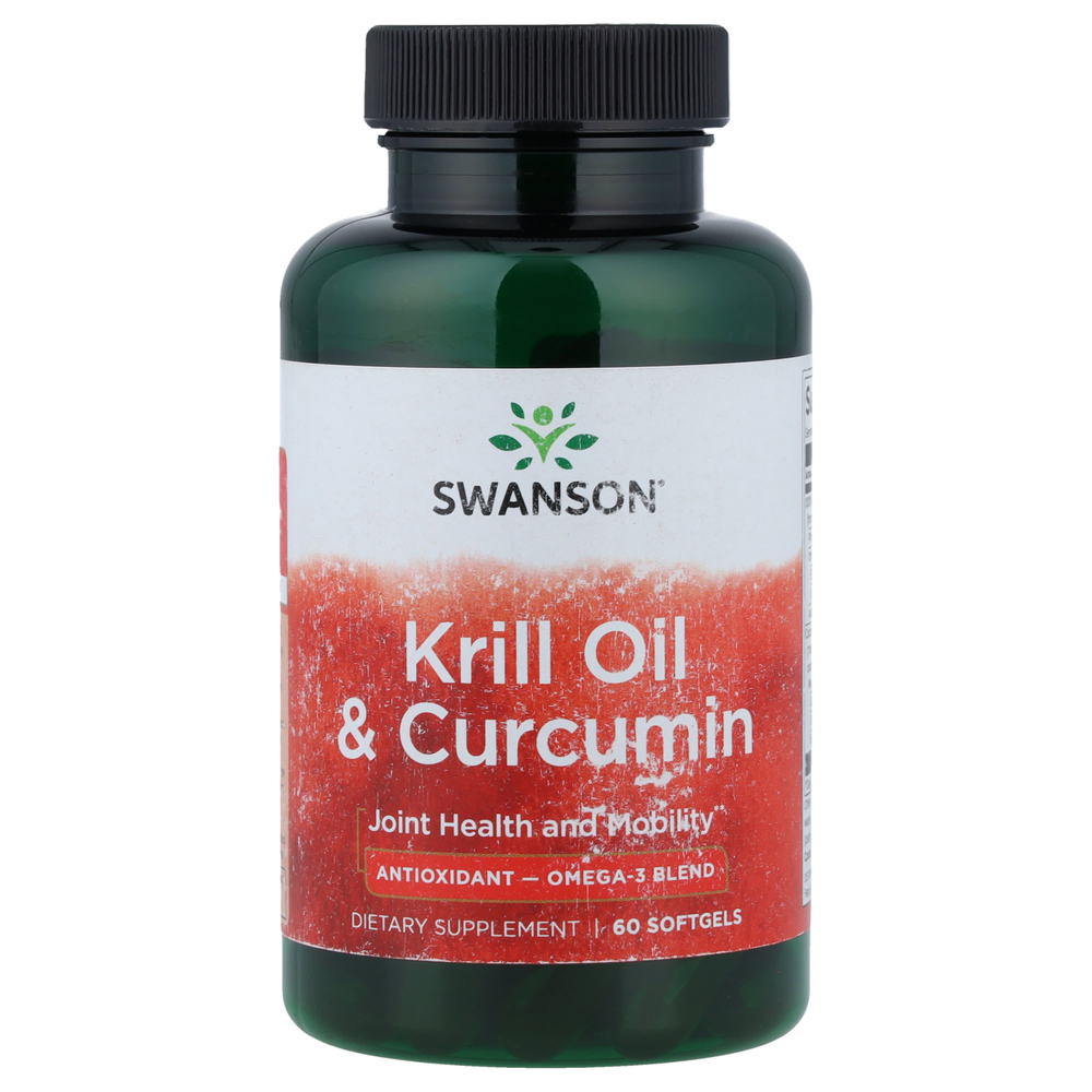 Swanson Vitamins, масло криля и куркумин, 60 капсул