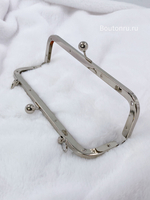 Застежка для сумок-фермуар серебристый