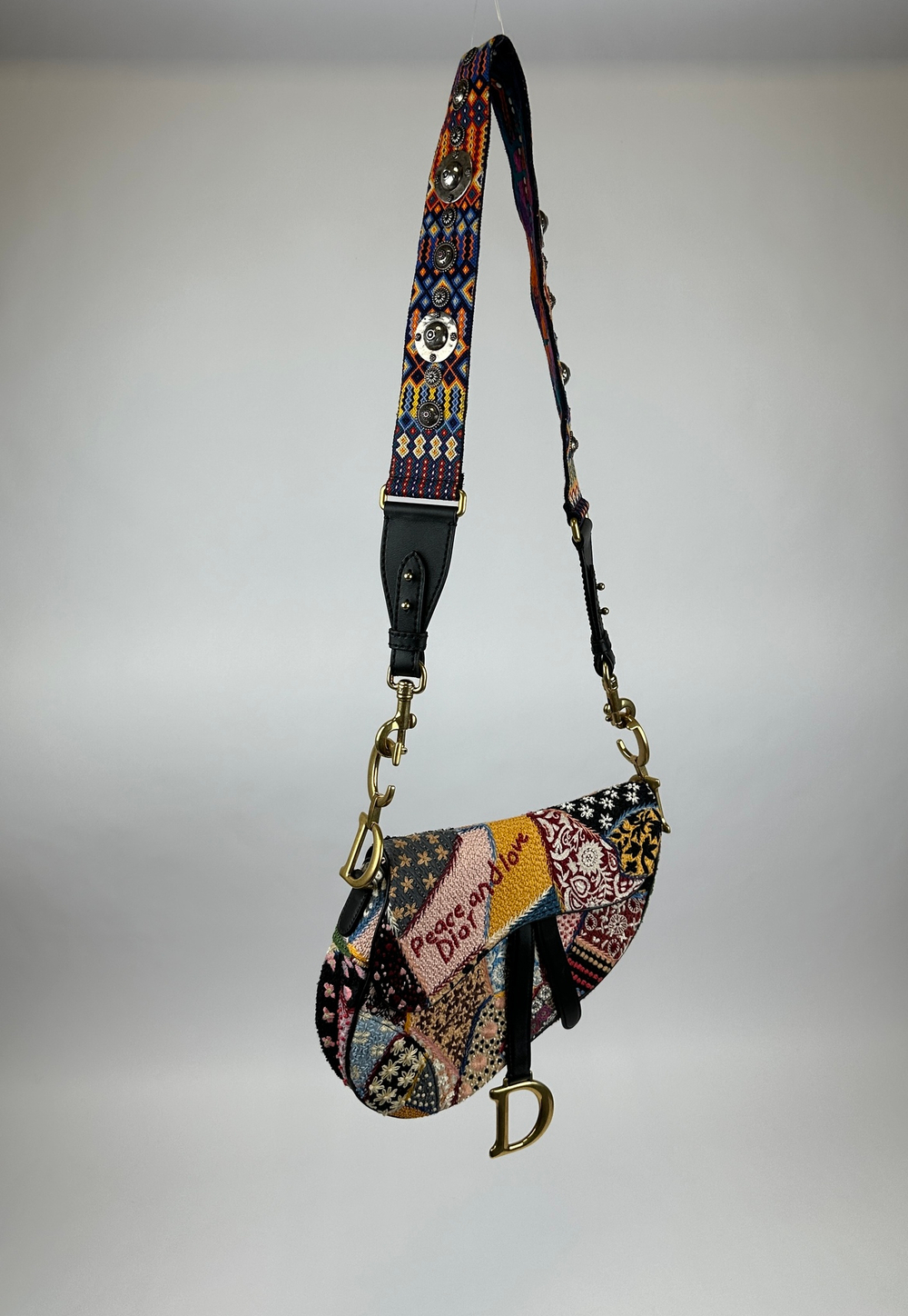 Сумка Christian Dior Canvas Saddle Bag