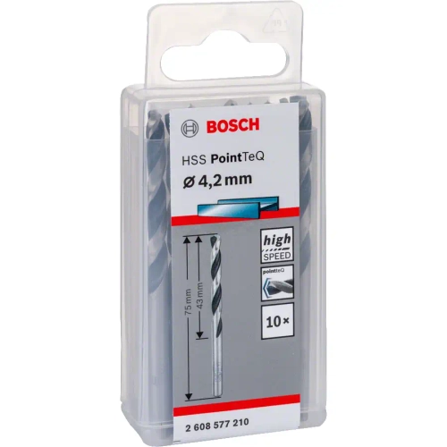 Спиральное сверло HSS PointTeQ 4,2 мм BOSCH 2608577210