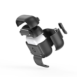 Чехол с замком и подставкой для наушников AirPods 4, черный цвет, серия PECQ Series от Dux Ducis