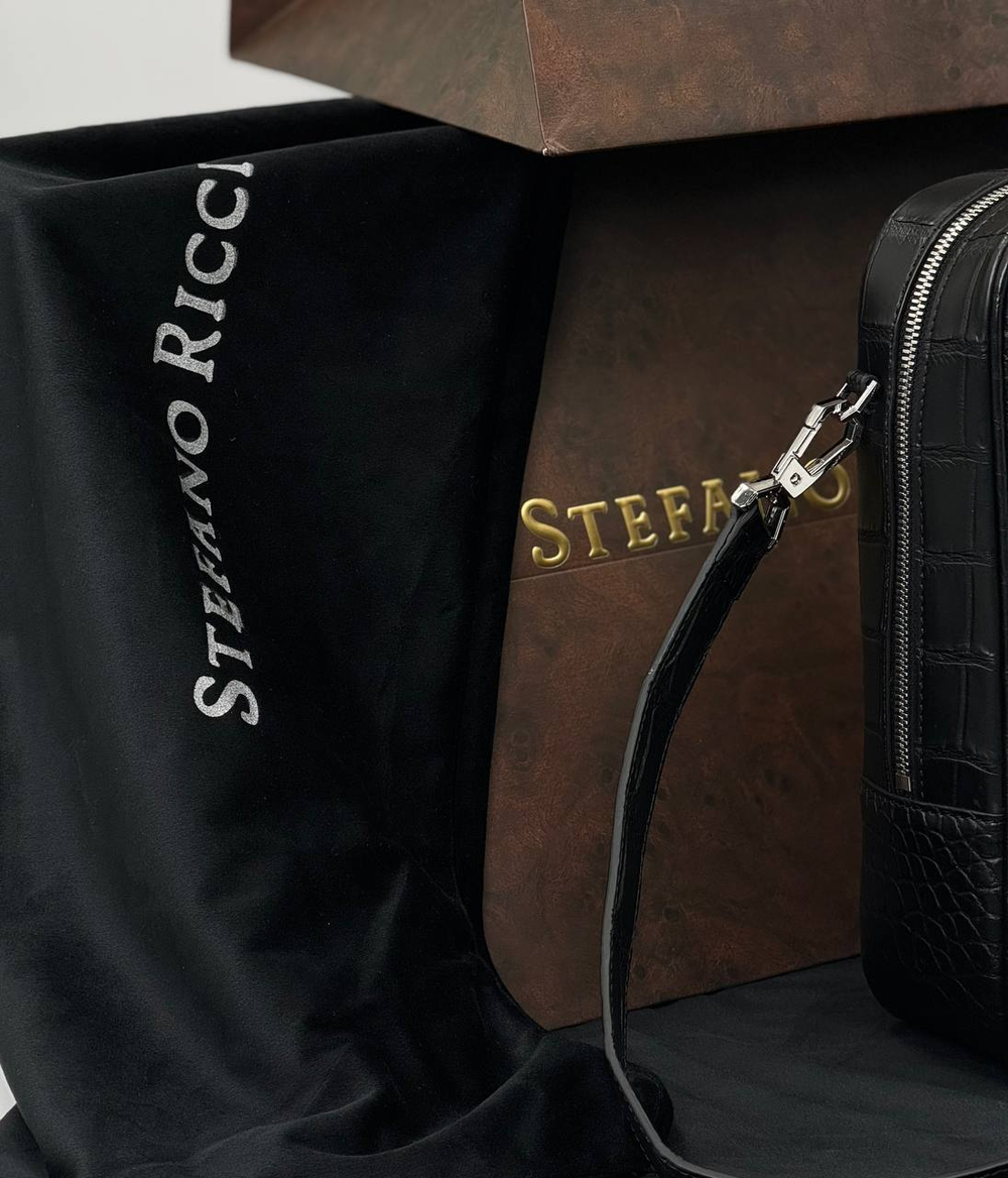 Портфель Stefano Ricci из кожи крокодила