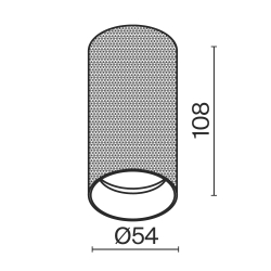Потолочный светильник Technical C080CL-01-GU10-W