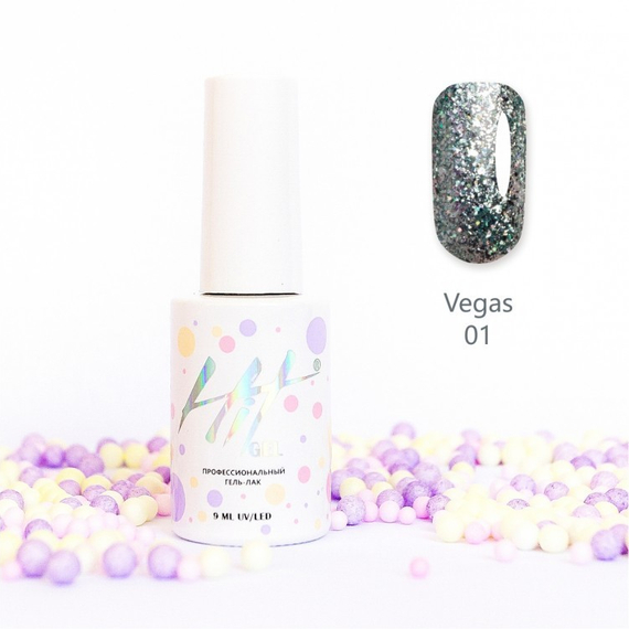 Гель-лак ТМ "HIT gel" №01 Vegas, 9 мл