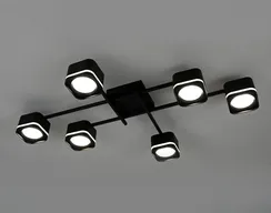 Люстра потолочная Rilon PRD-C 1193S-6B BK, 6×15 Вт, чёрная