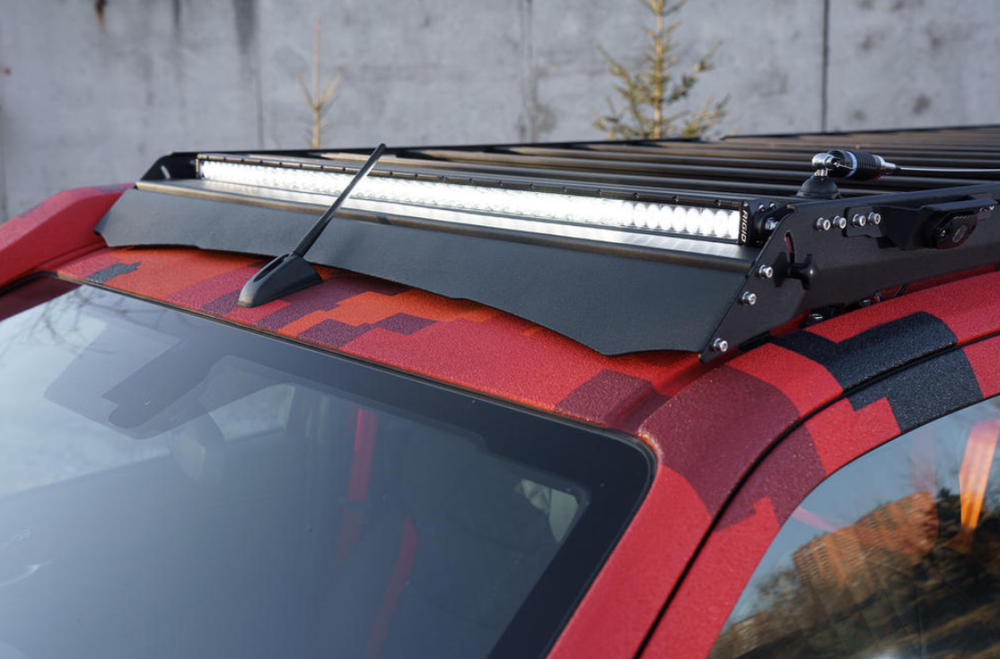 Багажник экспедиционный Isuzu D-Max 2020+ (Шторка) дальний и рабочий свет