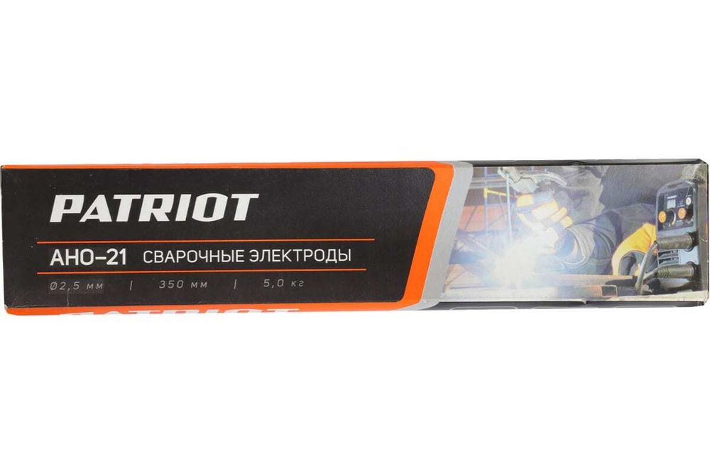Электроды сварочные Patriot АНО-21, 2,5 мм, 5 кг, 237028