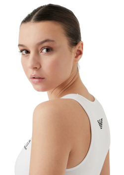 ТОП теннисный EA7 Woman Jersey Sport Bra - white