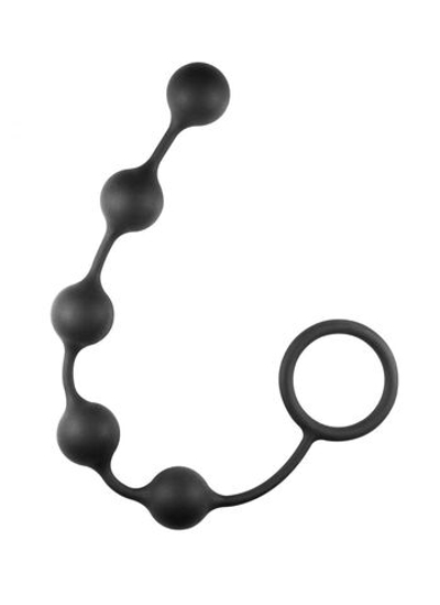 Чёрная анальная цепочка Classic Anal Beads - 31,5 см.